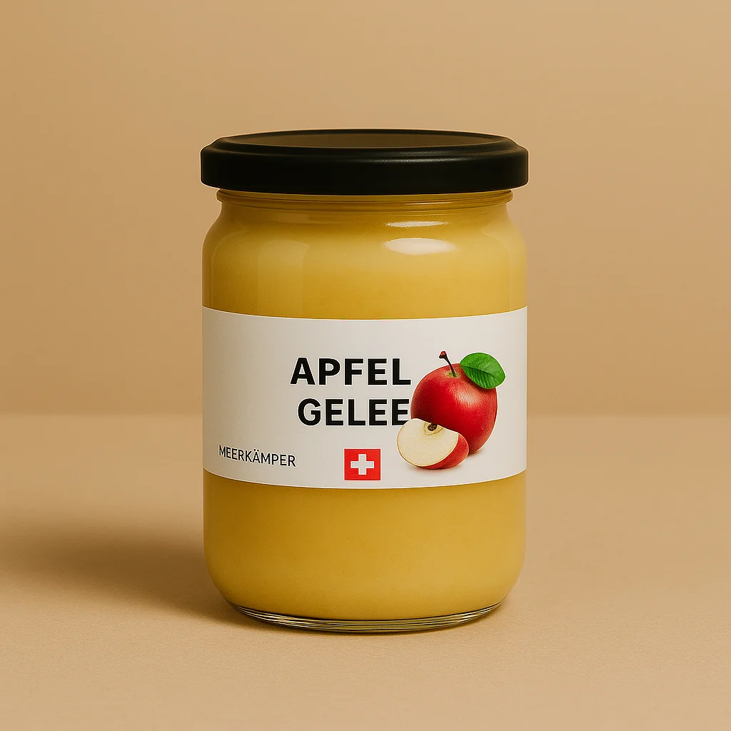 Glas Meerkämper Apfelgelee, handgemacht