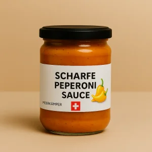 Glas Meerkämper scharfe Peperoni-Sauce, handgemacht
