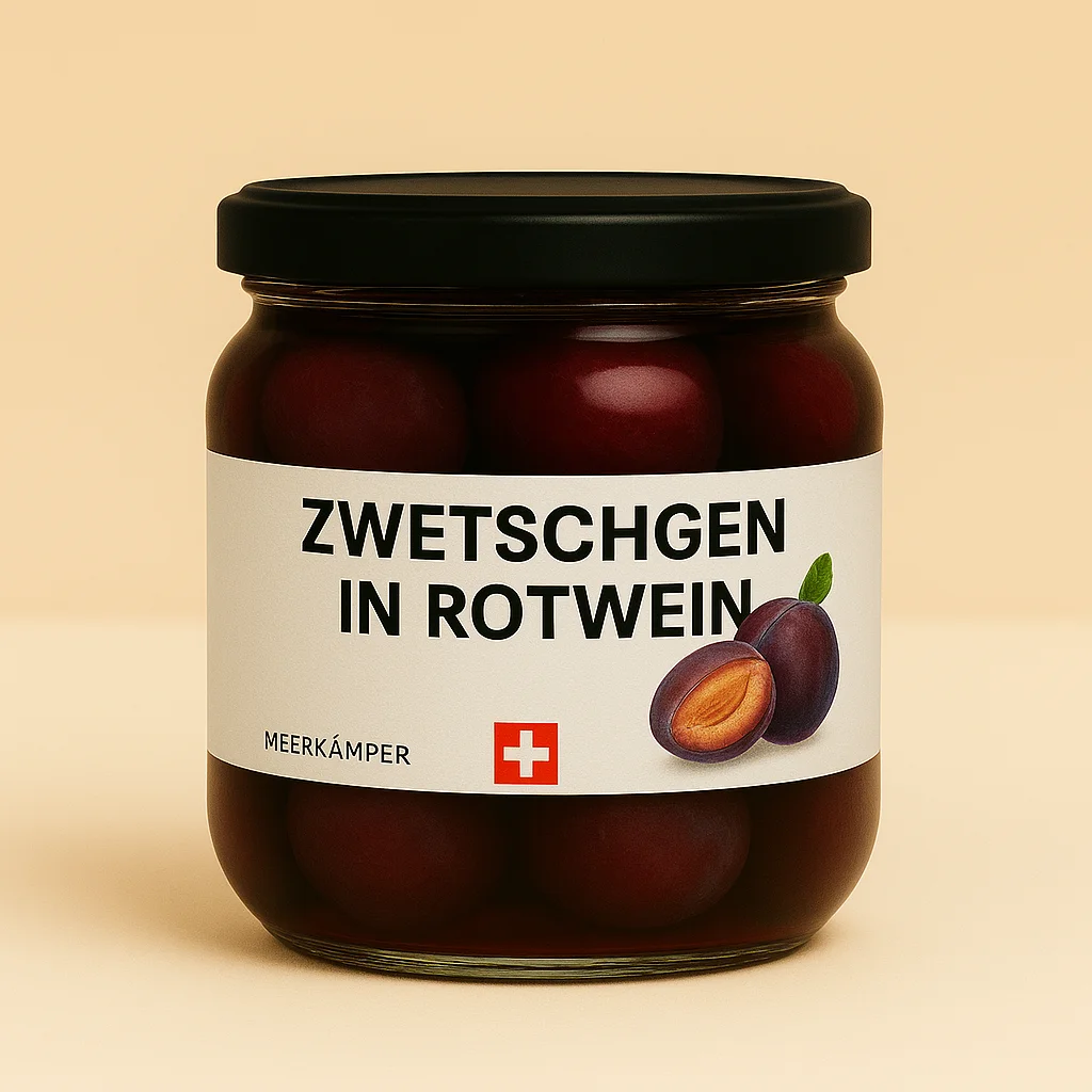 Glas Meerkämper Zwetschgen in Rotwein, handgemacht