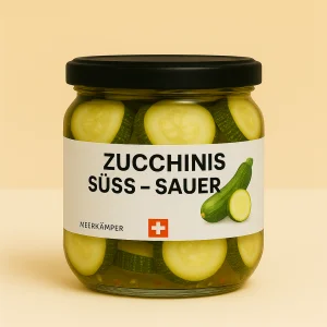 Glas Meerkämper Zucchini süss-sauer, handgemacht