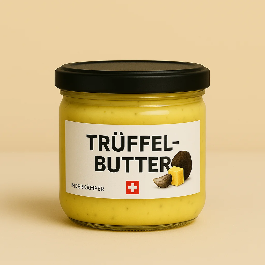 Glas Meerkämper Trüffelbutter, gross, handgemacht