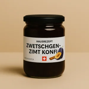 Glas Meerkämper Zwetschgen-Zimt-Konfitüre, handgemacht