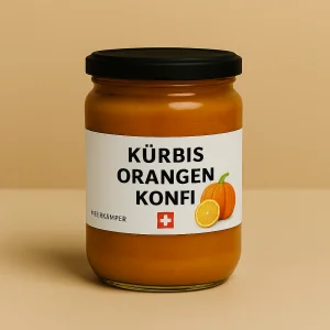Glas Meerkämper Kürbis-Orangen-Konfitüre, handgemacht