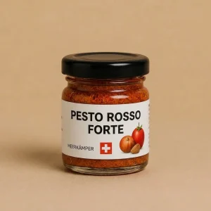 Glas Meerkämper Pesto Rosso Forte, klein, handgemacht